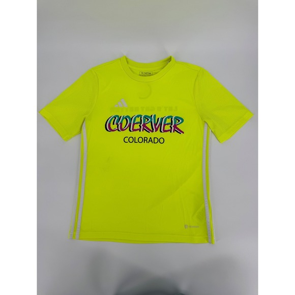 adidas Other - Adidas Coerver Colorado Kids Soccer Jersey Neon Yellow Size Large 13-14Y